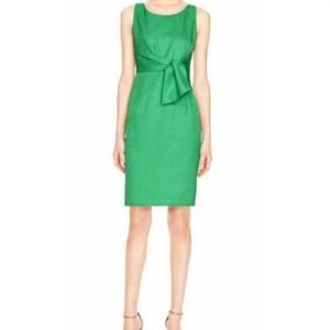 The Limited Kelly Green Sleeveless Tie Front Sheath Dress